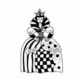Queen Coloring Raven Getcolorings Chess Figurine Isolated Search Evil sketch template