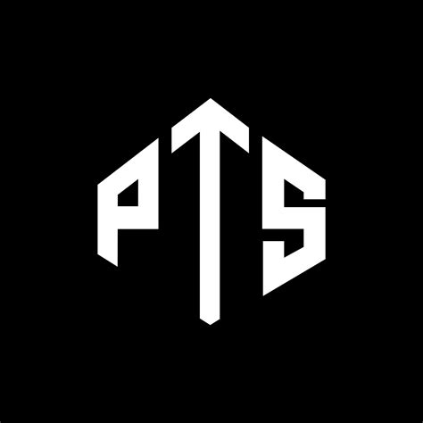 diseno de logotipo de letra pts  forma de poligono pts poligono