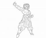 Broly Saiyan Goku sketch template