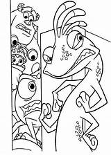 Coloring Randal Boggs Gang Mike Looking Monsters Inc sketch template