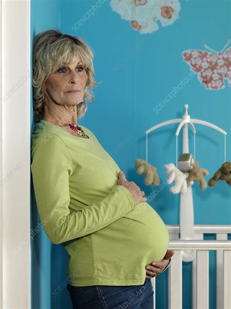 Pregnant Mature Woman Stock Image F003 6082 Science Photo Library