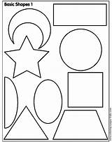 Coloring Shapes Pages Shape Printable Color Educational Basic Kids Templates Sheets Cut Pattern Toddlers Print Found Gif sketch template