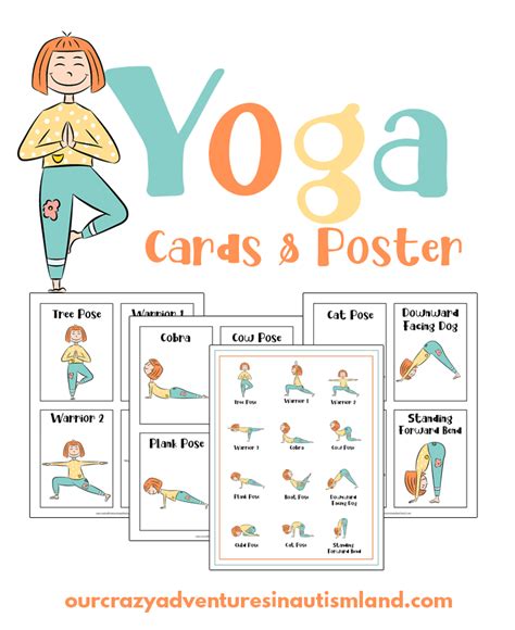 yoga cards  poster  crazy adventures  autismland