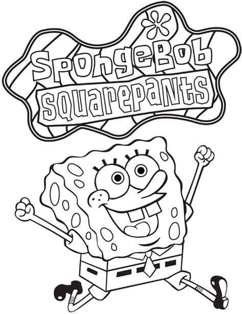 spongebob printable coloring page
