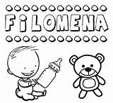 Filomena sketch template