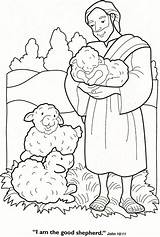 Shepherd Good Coloring Jesus Sheep Pages Colouring Bible Printable Sunday Lost Lord Choose Board School sketch template