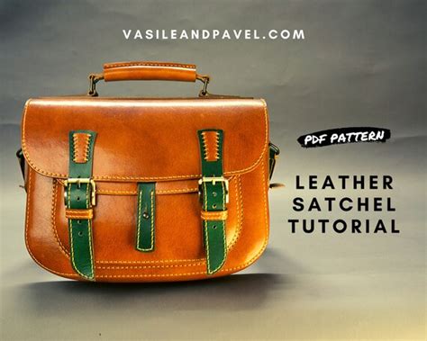 messenger leather bag pattern video tutorial etsy