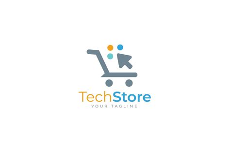 tech store logo branding logo templates creative market