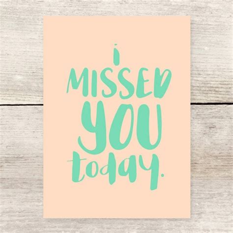 I Missed You Today Greeting Card Long Distance Relationship Etsy