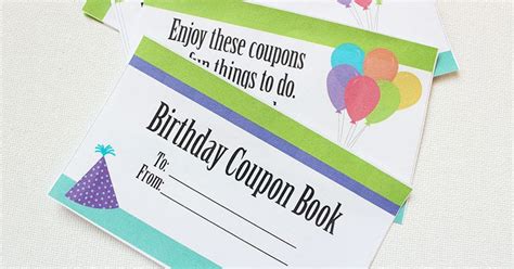 this printable birthday coupon book is the best t for