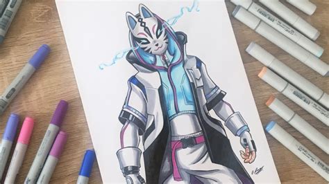 Let S Draw Catalyst Skin Fortnite Speed Drawing Youtube