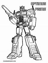 Transformers Coloring Optimus Pages Prime sketch template