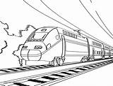 Train Coloring Outline Pages Bullet Clipart Drawing Speed High Print Colouring Toy Printable Color Pacific Union Cliparts Clip Passenger Drawings sketch template