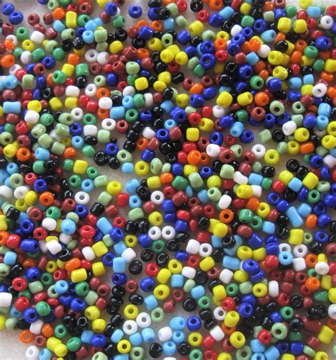 Multi Color Opaque Glass Seed Beads 6 0 E Beads 4mm Jewelry Etsy