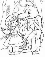 Riding Hood Red Coloring Pages Little Sheets Kids Adult Cute sketch template