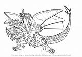 Bakugan Hydranoid Alpha Battle Brawlers Drawingtutorials101 Dragonoid Dharak Learn Apollonir Fusion sketch template