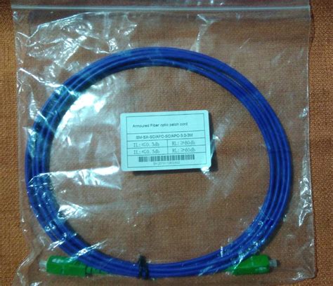 converge armored fiber patch cable green  green fiber cable computers tech parts