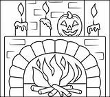 Coloring Halloween Fireplace Number Pages Color Printable Kids Printables Games Easy Related Coloritbynumbers sketch template