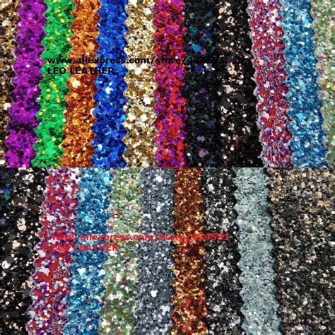 buy chunky glitter leather colors high quality pu glitter fabric  diy sewing