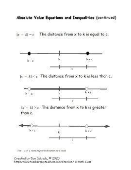 absolute  equations  absolute  inequalities    math class