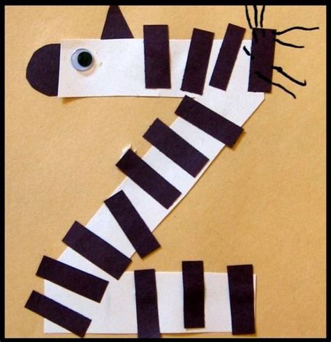 zebra letter   week preschool craft craft shapes  zoos