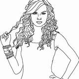 Coloring Singer Pages Country Swift Taylor Getcolorings Color Getdrawings sketch template