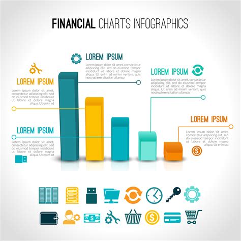 finance charts infographic  vector art  vecteezy