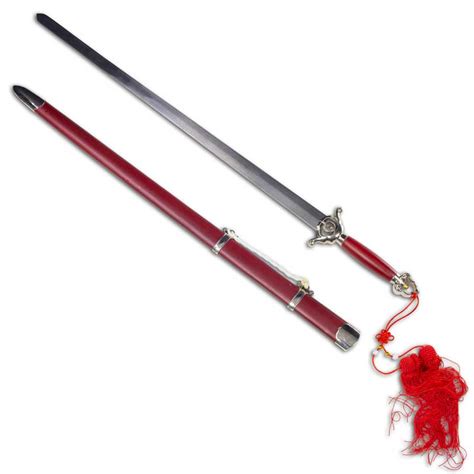 Red Yin Yang Tai Chi Sword Deluxe Red Taichi Sword