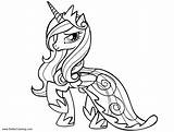 Alicorn Coloring Pages Pony Little Cadence Printable Princess Kids Color Adults sketch template