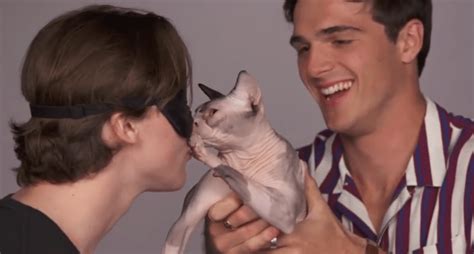 Watch The Kissing Booth Cast Kiss A Hairless Cat In