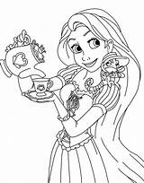 Rapunzel Tangled Disneyclips Pascal Ninas Onlinecoloringpages sketch template