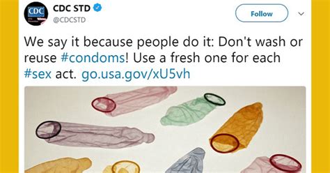 cdc asks people to stop washing re using condoms we say it because
