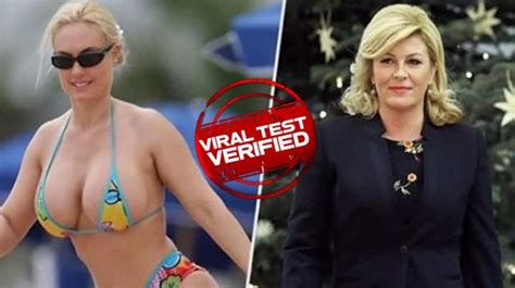 Viral Test Croatian President In Bikini Setting Internet On Fire