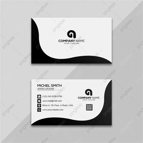 corporate black  white business card design template   pngtree
