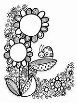 Doodle Coloring Flower Adults Pages Zentangle Doodles Adult Flowers Book Drawings Bushel Cole Designs Books Choose Board перейти sketch template