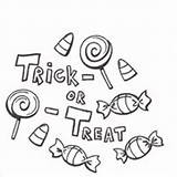 Trick Coloring Treat Pages Candy Halloween Surfnetkids sketch template