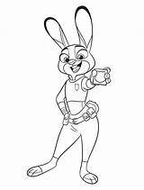 Coloring Pages Zootopia Judy Hopps Zootropolis Rabbit Printable Colouring Disney Print Sheets Movie Hops Color Getdrawings Online Coloring2print sketch template