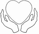 Hands Cupped Heart Hand Clipart Drawing Drawings Holding Outline Two Praying Open Silhouette Clip Cupping Draw Simple Template Logo Clipartmag sketch template