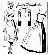 Arden Jane Paper Dolls Strip Comic 1951 Joy February sketch template