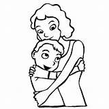 Abrazo Madres Mamma Hugging Hug Coloriar Colorat Planse Niña Template sketch template