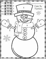 Color Numbers Worksheets Kindergarten Math January Snowman Winter Preschool Activities Madebyteachers Number Coloring Worksheet Prek Printable Colors Addition Christmas Teacher sketch template