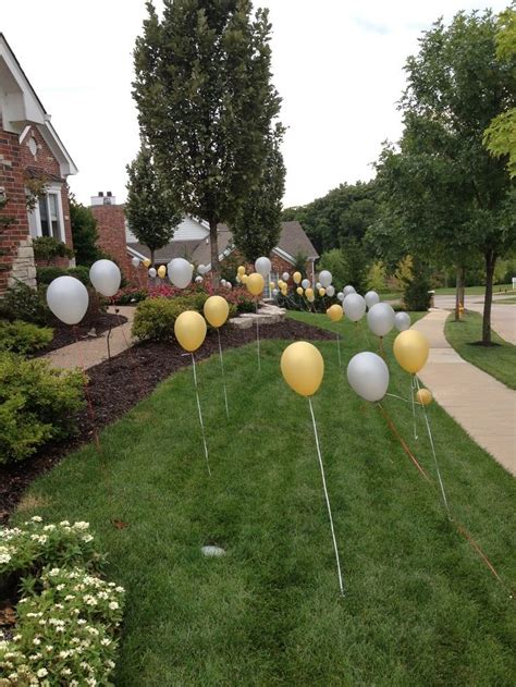 70th birthday surprise 70 balloons ribbon long golf