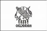 Oklahoma State Coloring Clipart Flag Flags Football Outline States America Book Pages Ok Colouring Cliparts United Search Small Library Again sketch template
