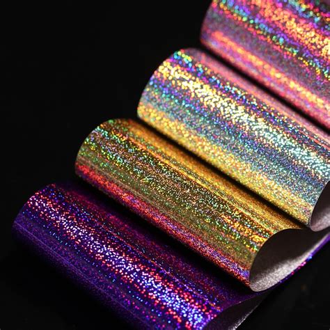 buy  roll cm holographic nail foils starry