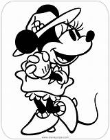 Classic Minnie Coloring Mouse Pages Disneyclips Funstuff sketch template
