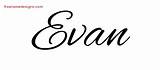 Evan Name Erin Cursive Tattoo Designs Eleni Lettering Names Graphic Freenamedesigns Custom sketch template