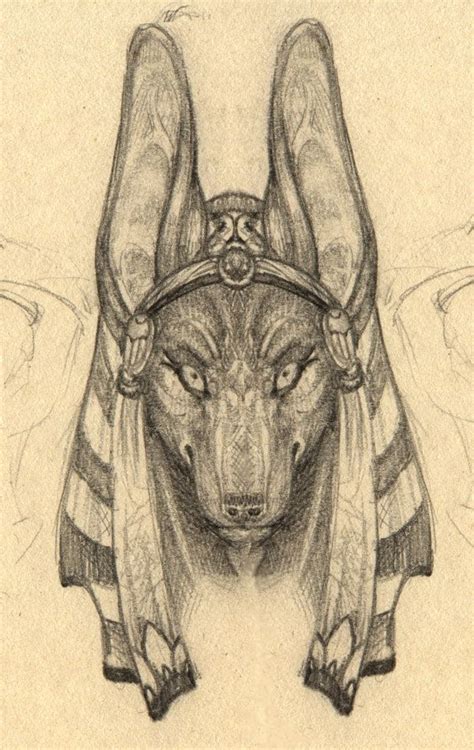 Anubis Portrait Sketch By Cheshiresphynx On Deviantart Egypt Tattoo
