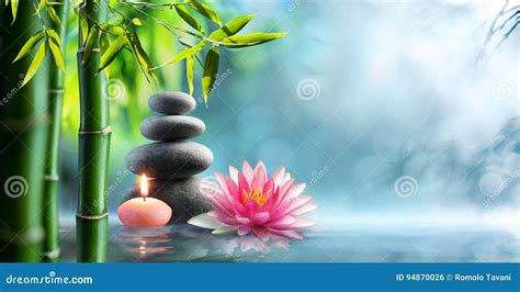 spa natural alternative therapy  massage stones  waterlily