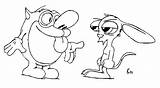 Ren Stimpy Coloring Pages sketch template