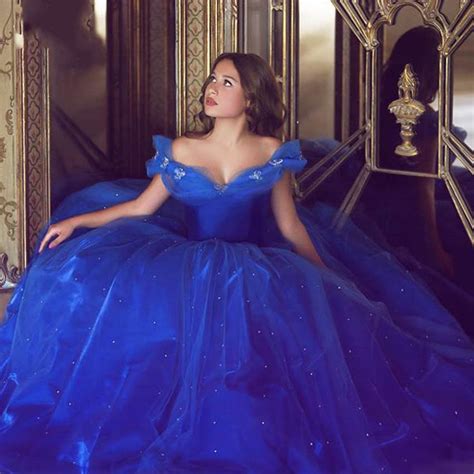 Cinderella Royal Blue Quinceanera Dresses Ball Gown Off The Shoulder